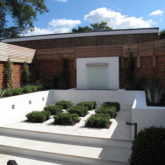 Contemporary garden design in Guildford Surrey