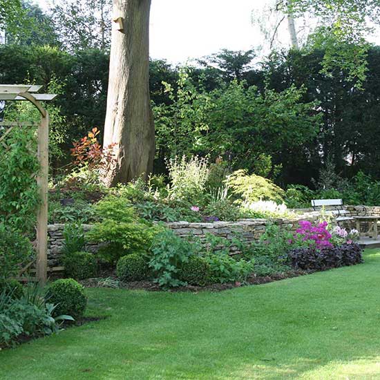 Shady garden design in Godalming Surrey